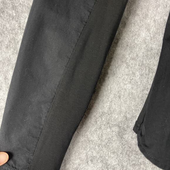 Anne Fontaine Top Womens 38 Black Blouse Pima Cotton Rhinestone Paneled Stretch - Picture 9 of 16